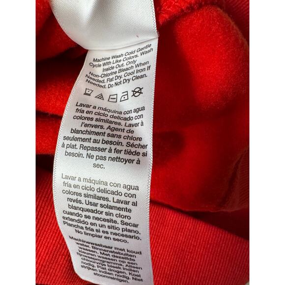 DKNY Women's Varsity Rhinestone-Logo Crewneck Fleece Sweatshirt NWT RED SIZE XS - Picture 8 of 10